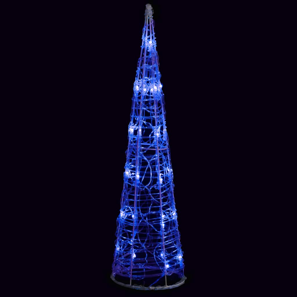 Piramide Decorativa Cono di Luce LED Acrilico Blu 60 cm 329799