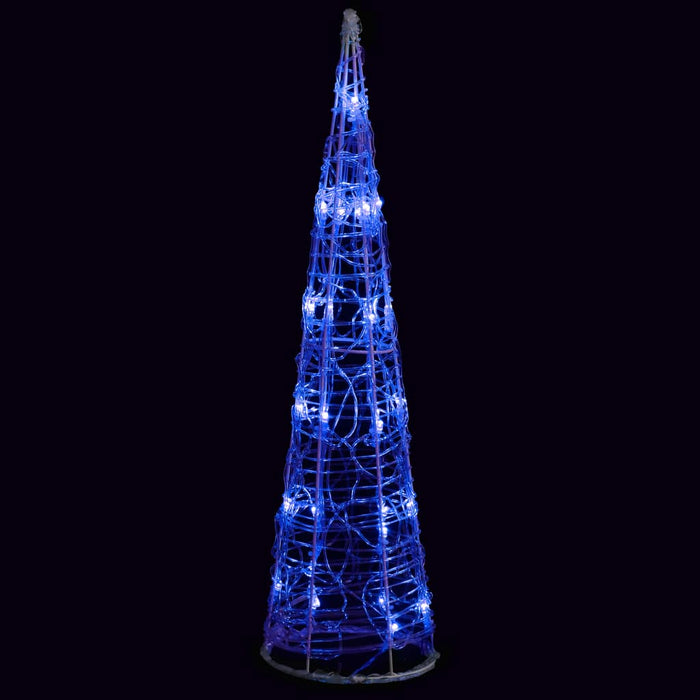 Piramide Decorativa Cono di Luce LED Acrilico Blu 60 cm 329799