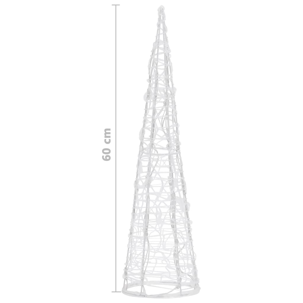 Piramide Decorativa Cono di Luce LED Acrilico Blu 60 cm 329799