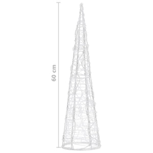 Piramide Decorativa Cono di Luce LED Acrilico Blu 60 cm 329799