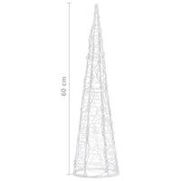 Piramide Decorativa Cono di Luce LED Acrilico Blu 60 cm 329799