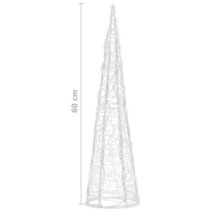Piramide Decorativa Cono di Luce LED Acrilico Blu 60 cm 329799
