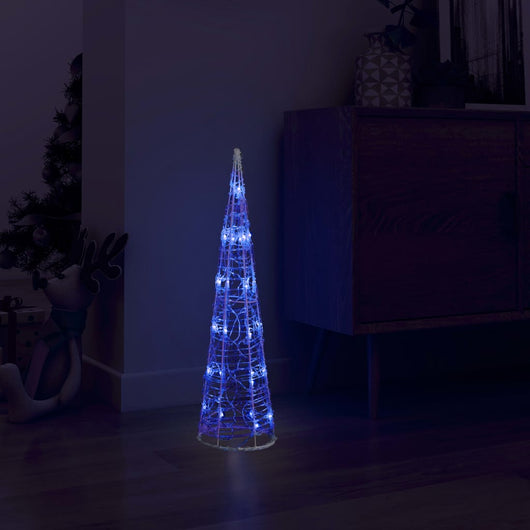 Piramide Decorativa Cono di Luce LED Acrilico Blu 60 cm 329799