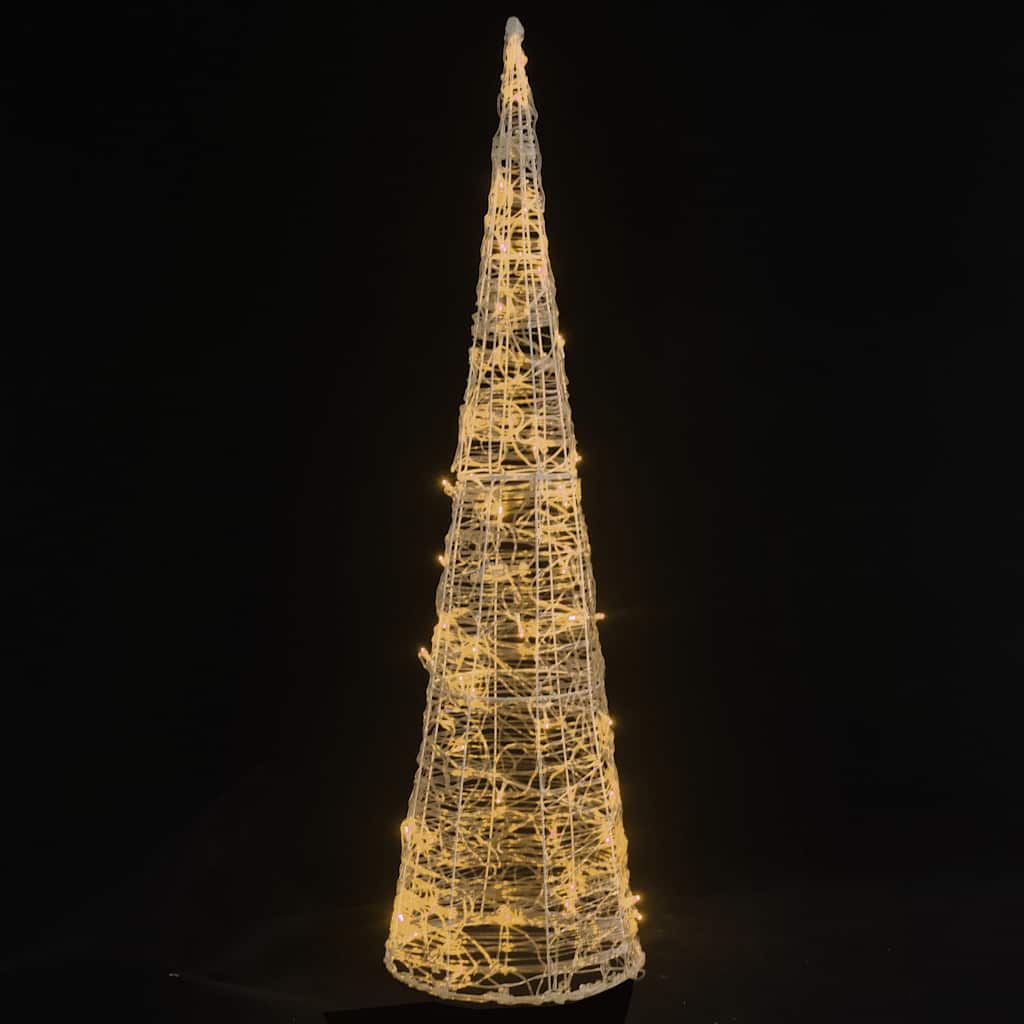 Piramide Decorativa Cono Luce LED Acrilico Bianco Caldo 90 cm 329801