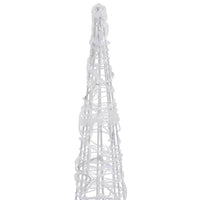 Piramide Decorativa Cono Luce LED Acrilico Bianco Caldo 90 cm 329801
