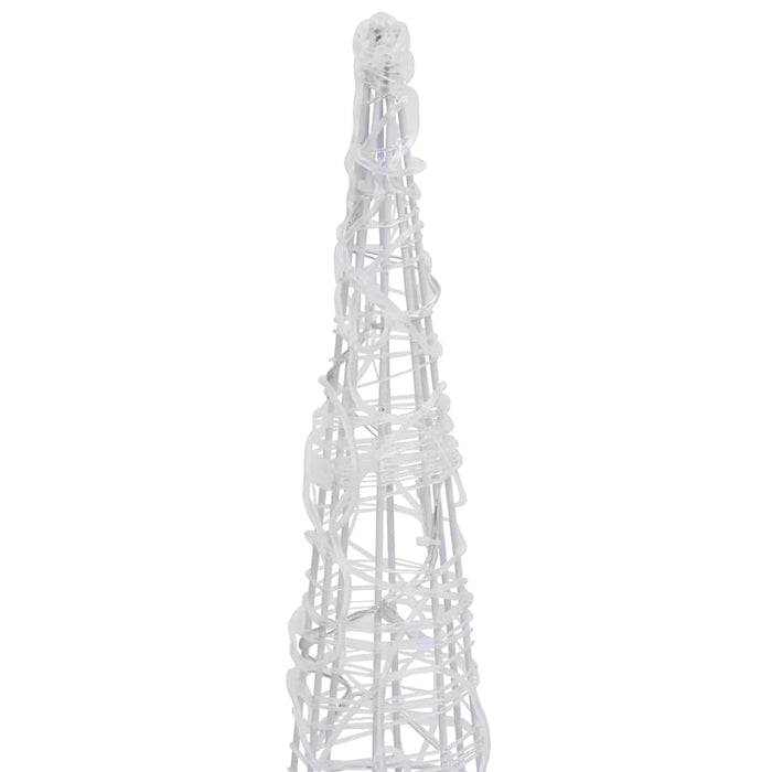 Piramide Decorativa Cono Luce LED Acrilico Bianco Caldo 90 cm 329801
