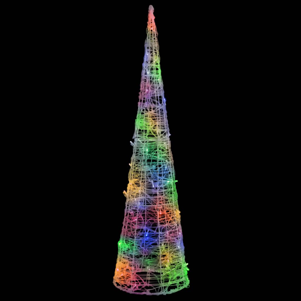 Piramide Decorativa Cono di Luce LED Acrilico Colorata 90 cm
