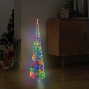 Piramide Decorativa Cono di Luce LED Acrilico Colorato 90 cm 329804