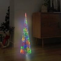 Piramide Decorativa Cono di Luce LED Acrilico Colorata 90 cm