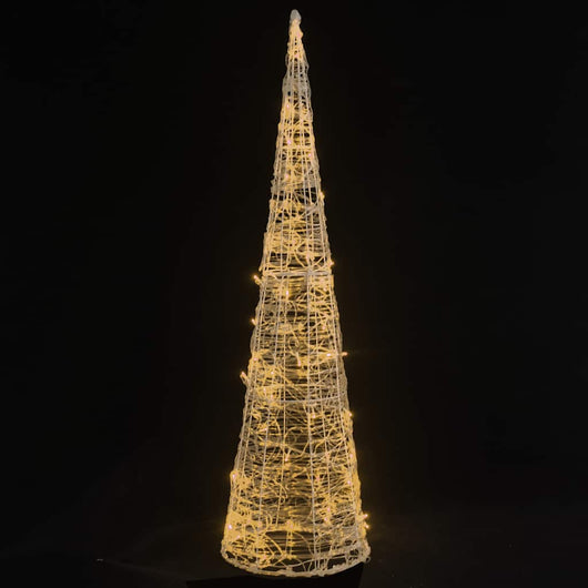 Piramide Decorativa Cono di Luce LED Acrilico Bianco Caldo 120cmcod mxl 117623
