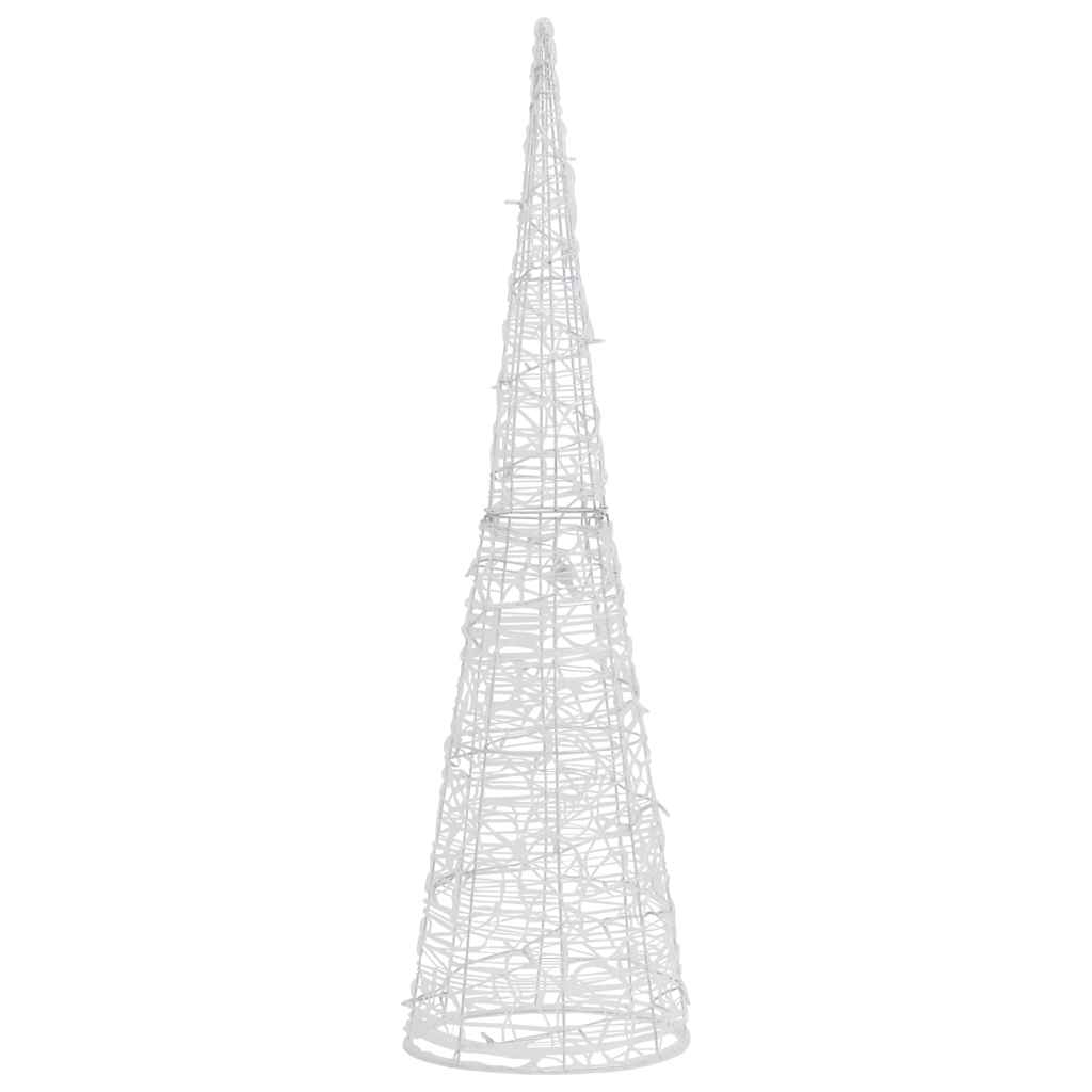 Piramide Decorativa Cono di Luce LED Acrilico Bianco Caldo 120cm 329805