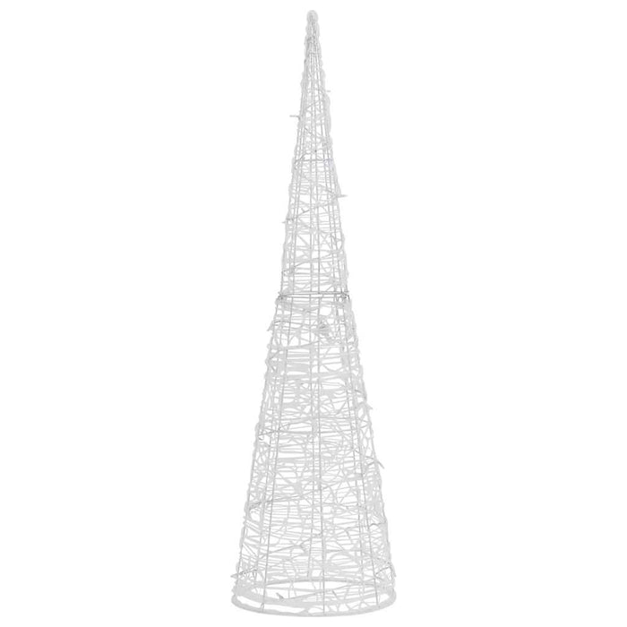 Piramide Decorativa Cono di Luce LED Acrilico Bianco Caldo 120cm 329805