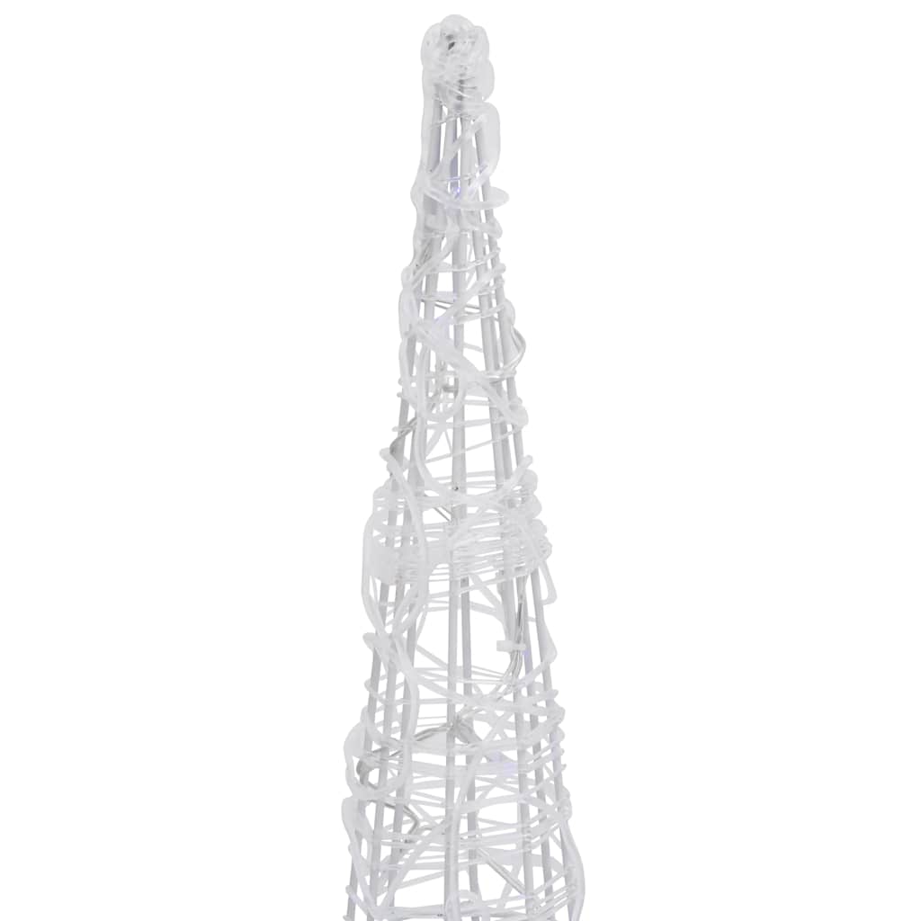 Piramide Decorativa Cono di Luce LED Acrilico Bianco Caldo 120cm 329805