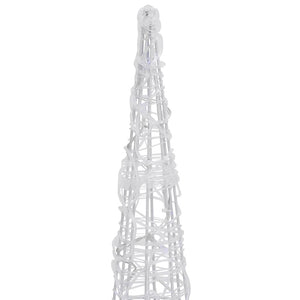 Piramide Decorativa Cono di Luce LED Acrilico Bianco Caldo 120cm 329805