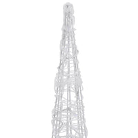 Piramide Decorativa Cono di Luce LED Acrilico Blu 120 cm 329807