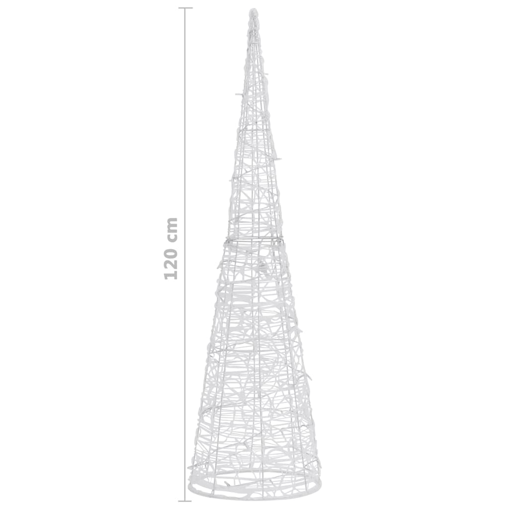 Piramide Decorativa Cono di Luce LED Acrilico Blu 120 cm 329807