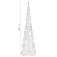 Piramide Decorativa Cono di Luce LED Acrilico Blu 120 cm 329807