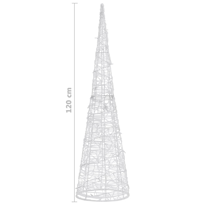 Piramide Decorativa Cono di Luce LED Acrilico Blu 120 cm 329807