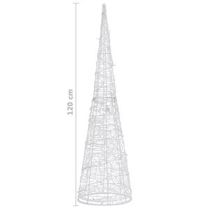 Piramide Decorativa Cono di Luce LED Acrilico Colorato 120 cm 329808