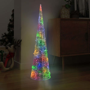Piramide Decorativa Cono di Luce LED Acrilico Colorato 120 cm 329808