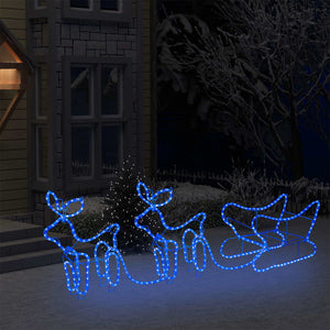 Renne e Slitta Decorazione Natalizia per Esterni 576 LED 329812