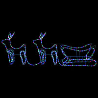 Renne e Slitta Decorazione Natalizia per Esterni 576 LED 329813