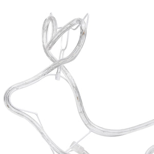 Renne e Slitta Decorazione Natalizia per Esterni 576 LED 329813