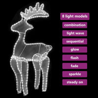 Decorazione Natalizia Renna in Rete con 306 LED 60x24x89cm 329823