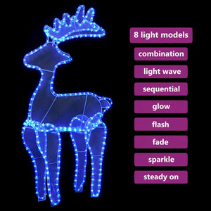 Decorazione Natalizia Renna in Rete con 306 LED 60x24x89 cm 329824