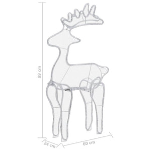 Decorazione Natalizia Renna in Rete con 306 LED 60x24x89 cm 329824