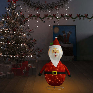 Figura Decorativa Babbo Natale con LED Tessuto Lusso 90 cm 328498