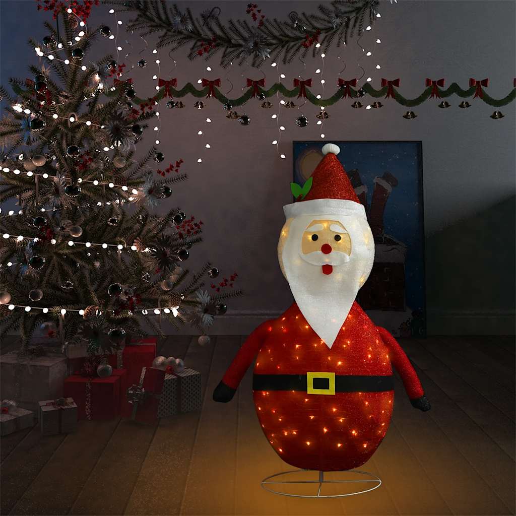Figura Decorativa Babbo Natale con LED Tessuto Lusso 120 cm 328499