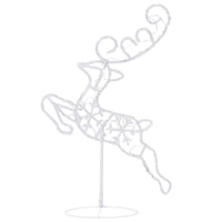 Decorazione Slitta Renne in Acrilico 260x21x87 cm Blu 328511