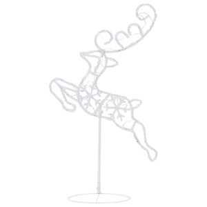 Decorazione Natale Slitta Renne Acrilico 260x21x87cm Colorata