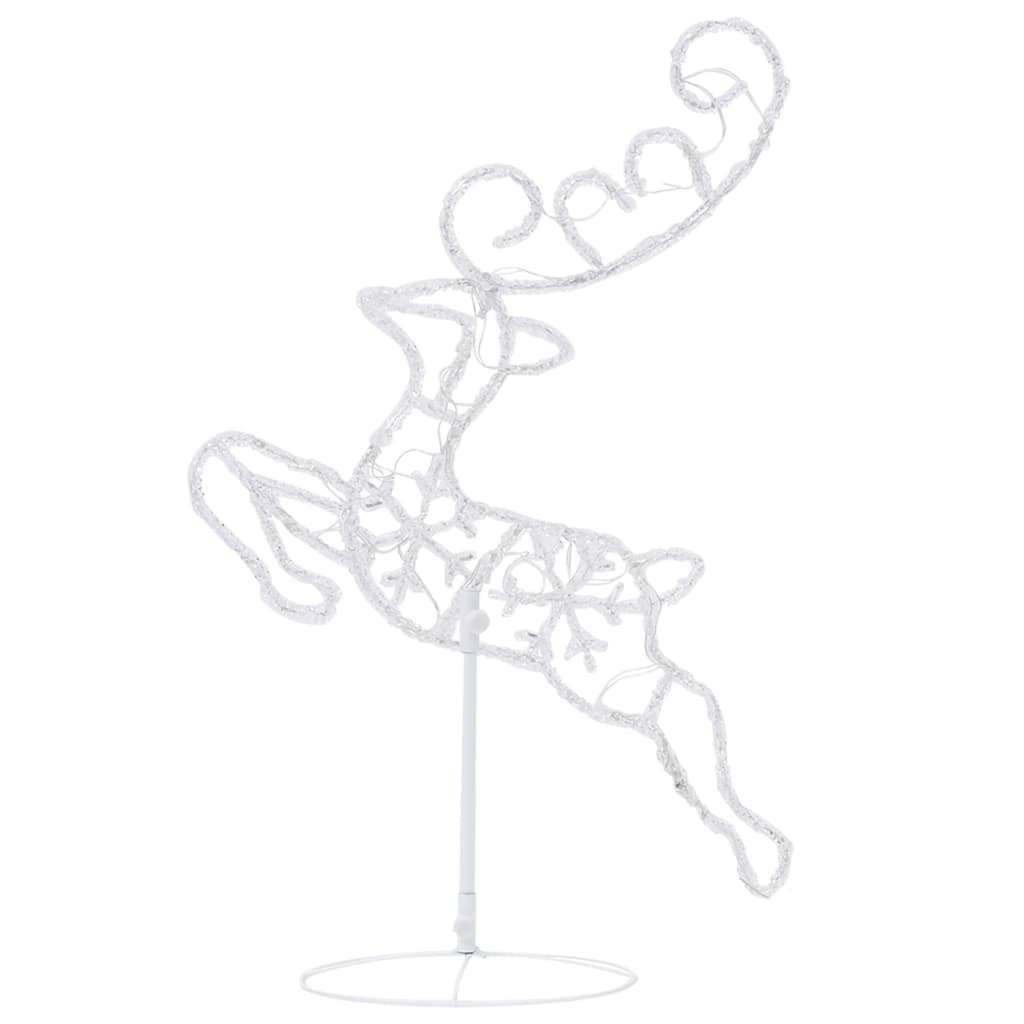 Decorazione Slitta Renne in Acrilico 260x21x87 cm Colorata 328512