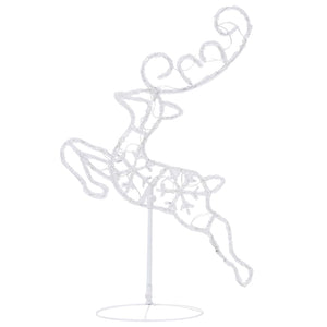 Decorazione Natale Slitta Renne Acrilico 260x21x87cm Colorata