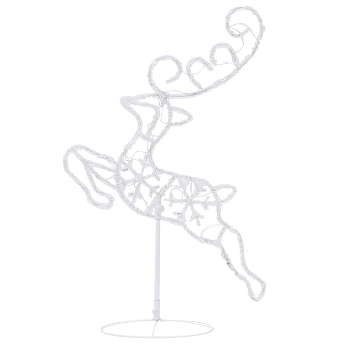 Decorazione Natale Slitta Renne Acrilico 260x21x87cm Colorata