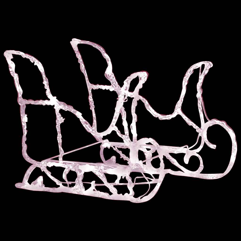 Decorazione Natalizia Renne e Slitta 160 LED 130 cm in Acrilico 328514