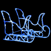 Decorazione Natalizia Renne e Slitta 160 LED 130 cm in Acrilico cod mxl 36109