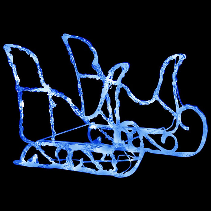 Decorazione Natalizia Renne e Slitta 160 LED 130 cm in Acrilico cod mxl 36109