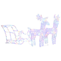 Decorazione Natalizia Renne e Slitta 160 LED 130 cm in Acrilico 328522