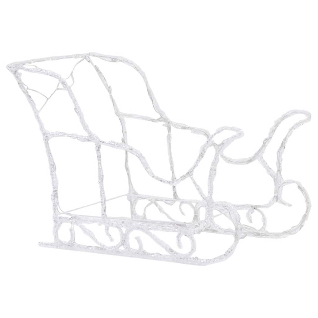 Decorazione Natalizia Renne e Slitta 280x28x55 cm in Acrilico cod mxl 44168