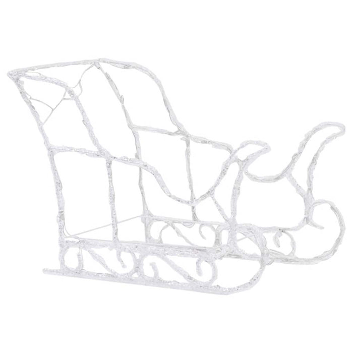 Decorazione Natalizia Renne e Slitta 280x28x55 cm in Acrilico 328524