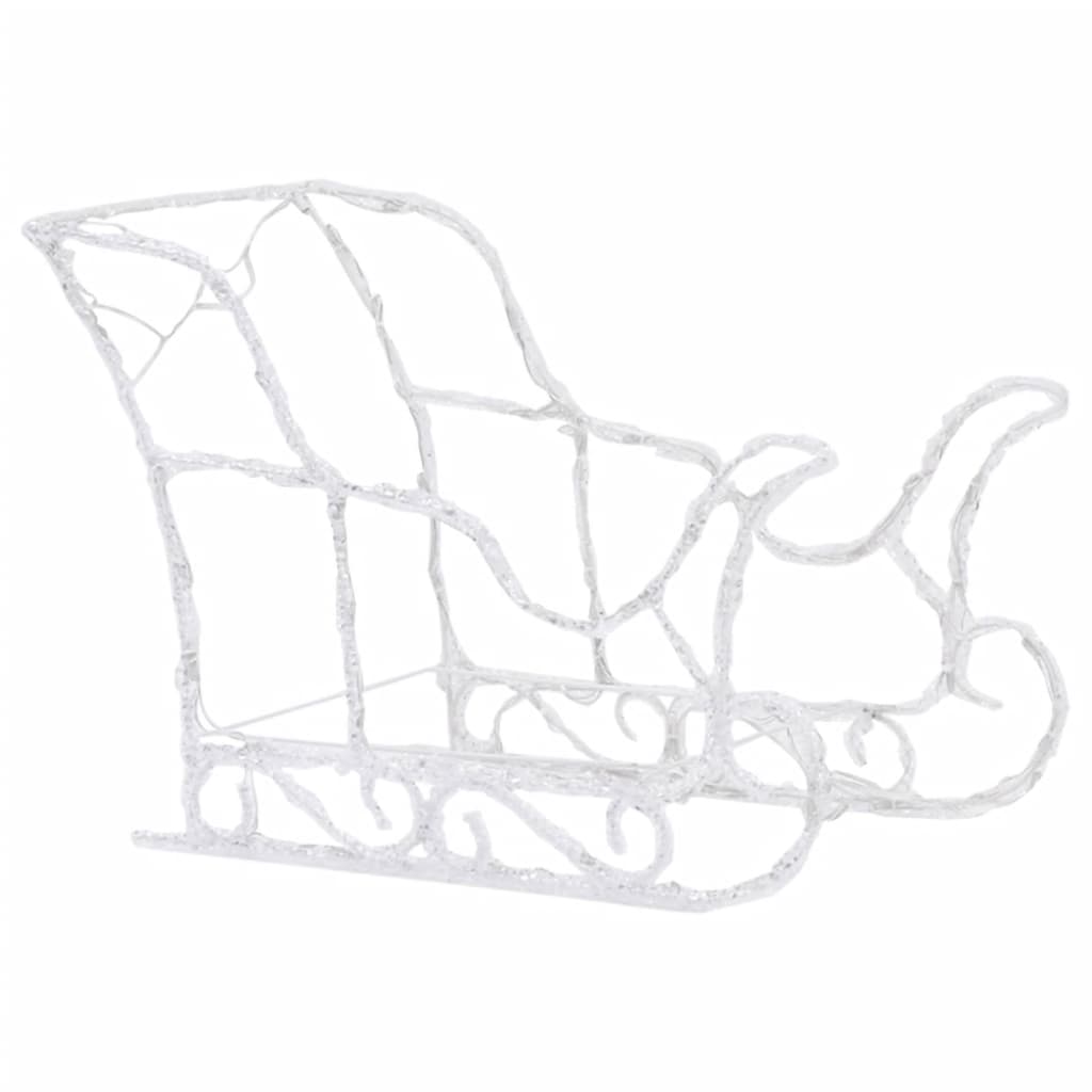 Decorazione Natalizia Renne e Slitta 280x28x55 cm in Acrilico cod mxl 44408