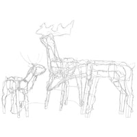 Decorazioni di Natale a Forma di Renne 3 pz 229 LED-Luci decorative natalizie 253484