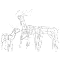 Decorazioni di Natale a Forma di Renne 3 pz 229 LED 328540