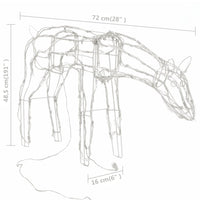 Decorazioni di Natale a Forma di Renne 3 pz 229 LED