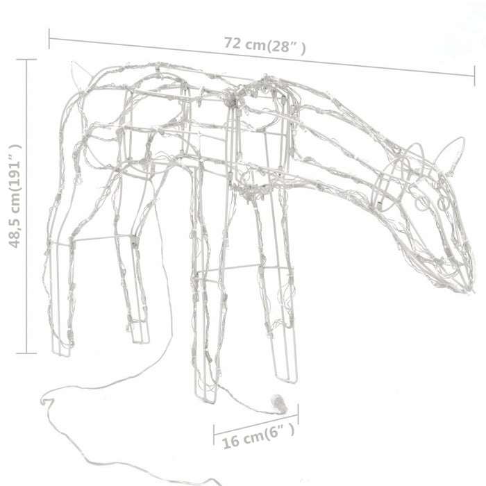 Decorazioni di Natale a Forma di Renne 3 pz 229 LED