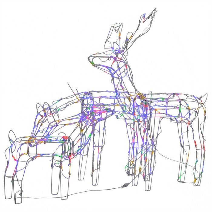 Decorazioni di Natale a Forma di Renne 3 pz 229 LED-Luci decorative natalizie 679369