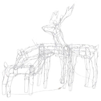 Decorazioni di Natale a Forma di Renne 3 pz 229 LED 328542